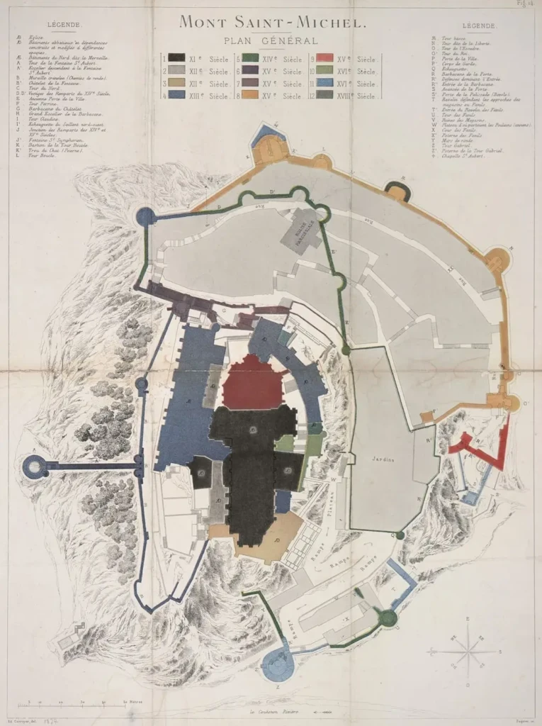 Plan général du Mont-Saint-Michel à la fin du XIXe