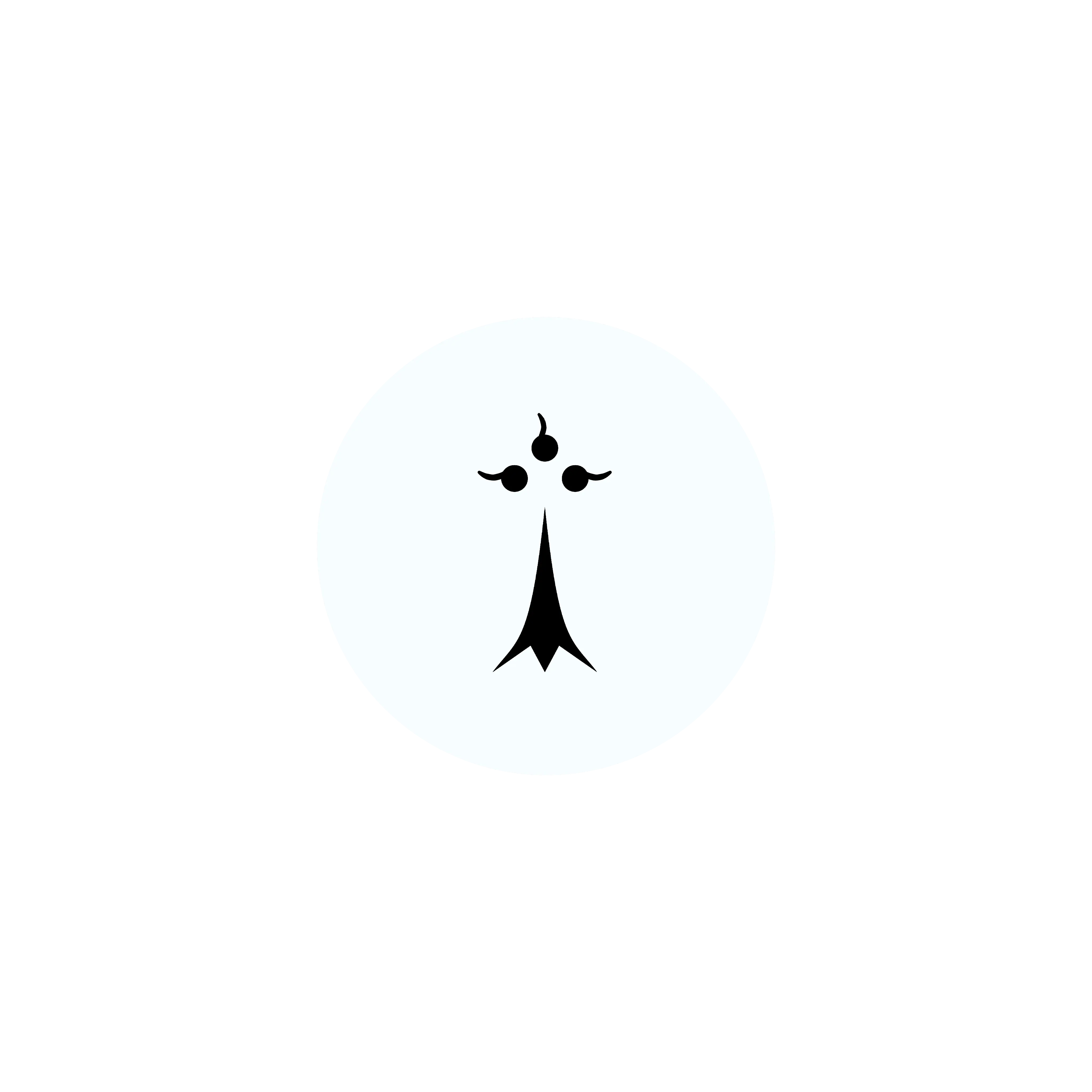 Sticker Hermine noire sur fonds blanc - Bretagne