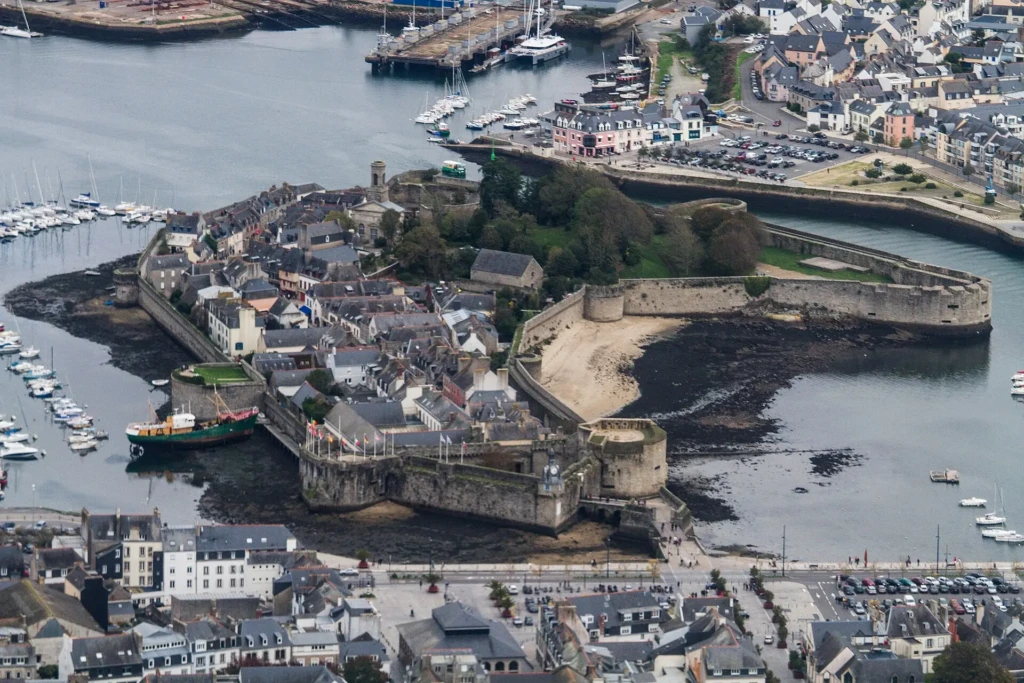 Vue aérienne de Concarneau